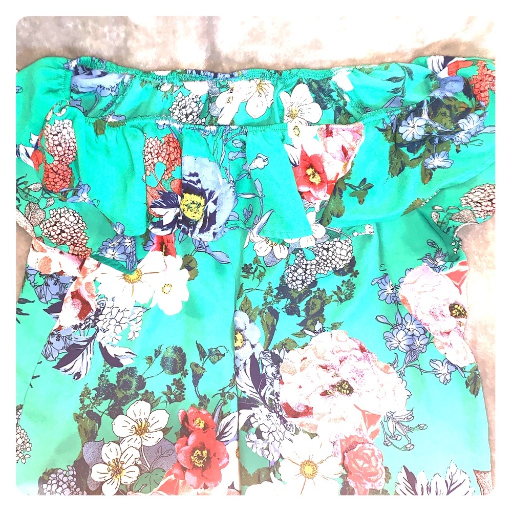 Flowing off the shoulder blouse